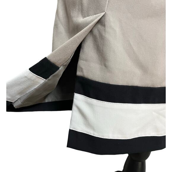 Worthington Size 10 Color Block Black Tan and White Straight Pencil Skirt - Picture 4 of 8